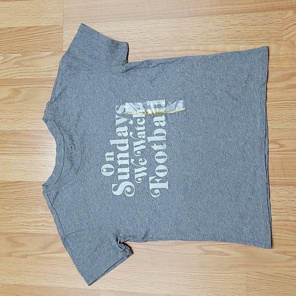 Fifth Sun on Sunday's we watch Football grey tunic top